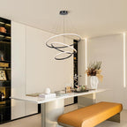 Pendant Dimmable 3 Ring Acrylic Chandelier Lighting Fixture