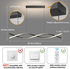 LED Pendant Lights Kitchen Island 3000K-6000K Adjustable Colour