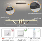 LED Pendant Lights Kitchen Island 3000K-6000K Adjustable Colour