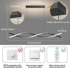LED Pendant Lights Kitchen Island 3000K-6000K Adjustable Colour