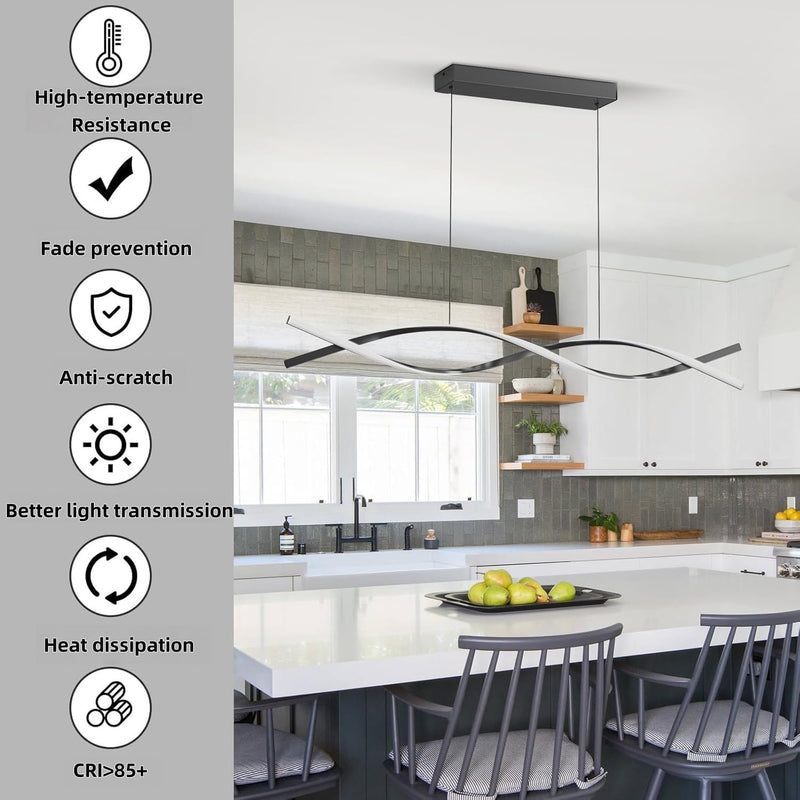 LED Pendant Lights Kitchen Island 3000K-6000K Adjustable Colour