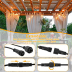 Lights Outdoor Garden String Mains Powered 150FT