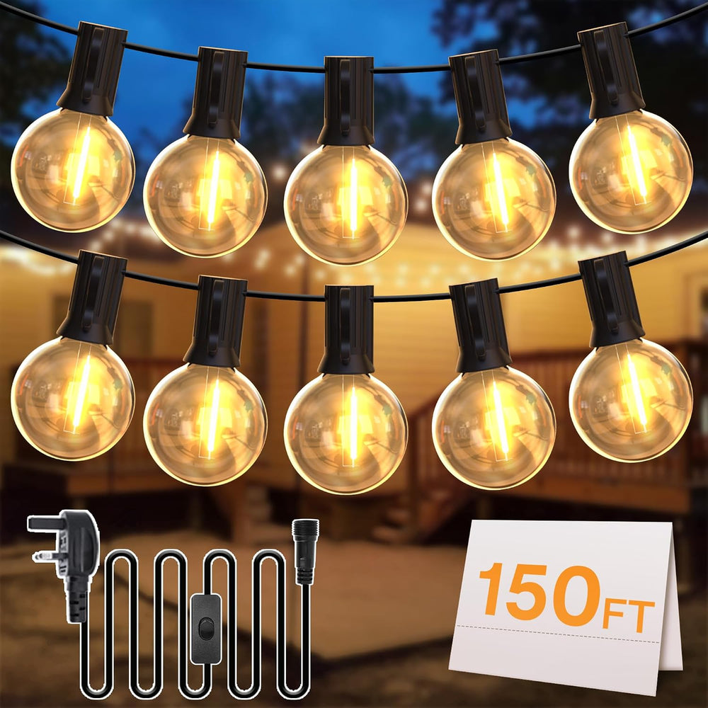 Lights Outdoor Garden String Mains Powered 150FT