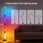 LED RGB Corner Floor Lamp Foldable Light 2200K-6500K