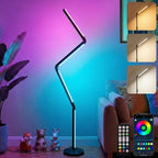 LED RGB Corner Floor Lamp Foldable Light 2200K-6500K