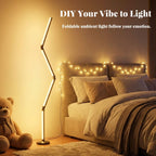 LED RGB Corner Floor Lamp Foldable Light 2200K-6500K