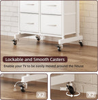 LED Rolling TV Stand on Wheels with Mount