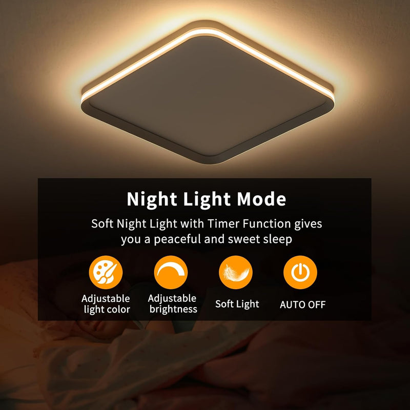 LED Square Ceiling Light Flush Living Room