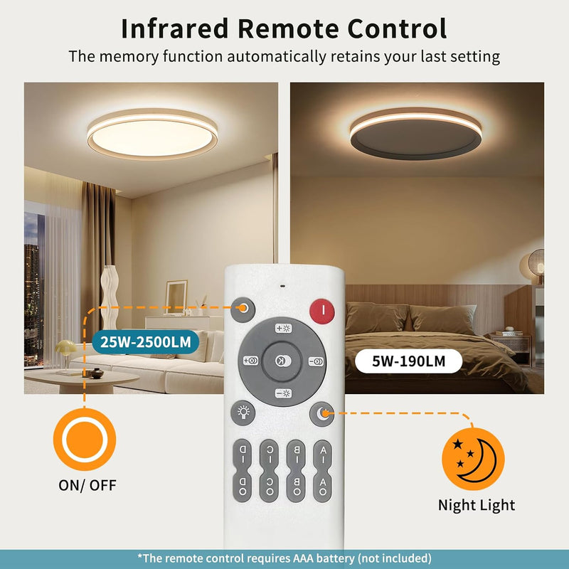 LED Square Ceiling Light Flush Living Room