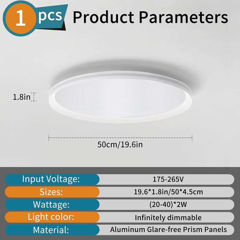 LED Square Ceiling Light Flush Living Room
