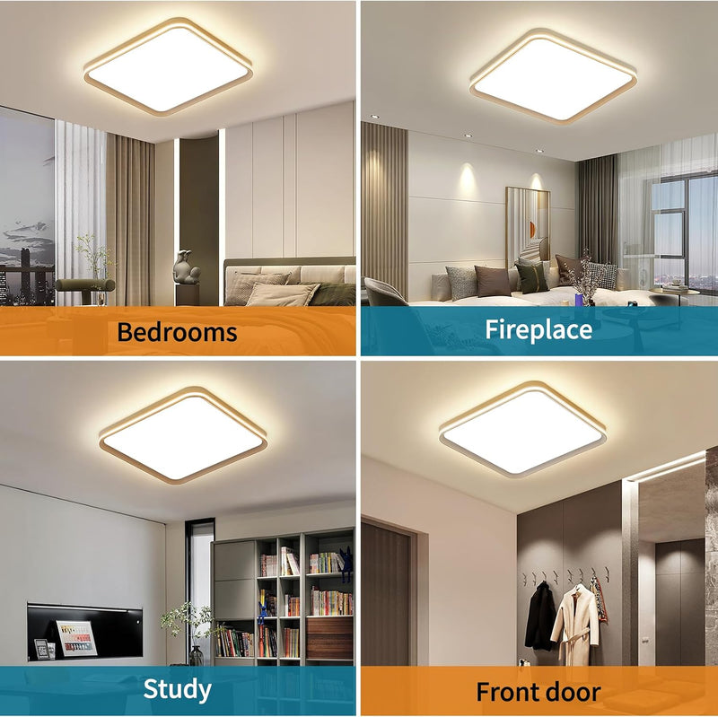 LED Square Ceiling Light Flush Living Room