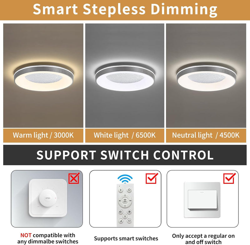 LED Square Ceiling Light Flush Living Room