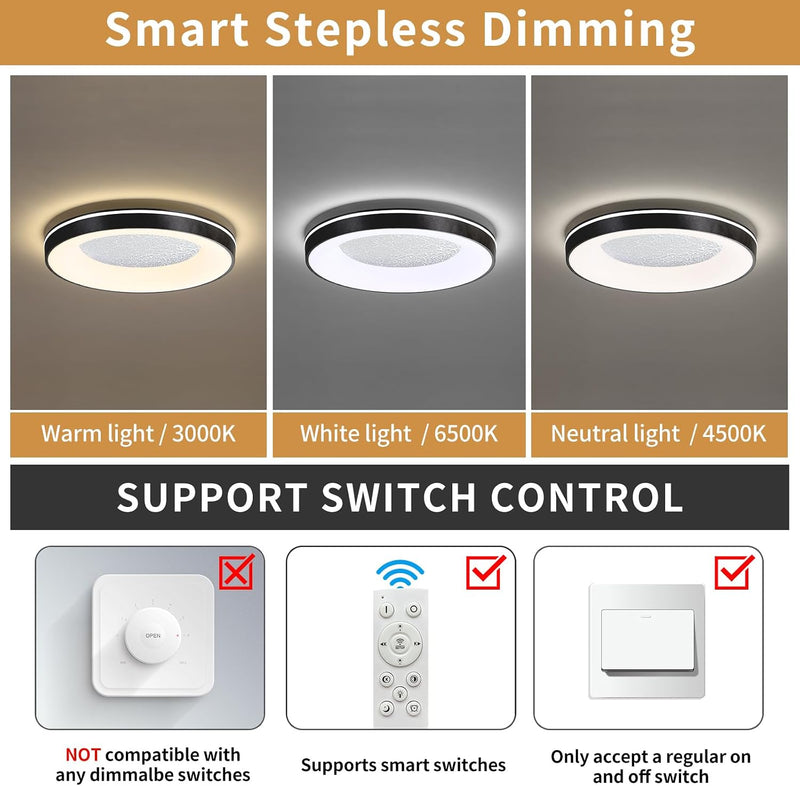 LED Square Ceiling Light Flush Living Room