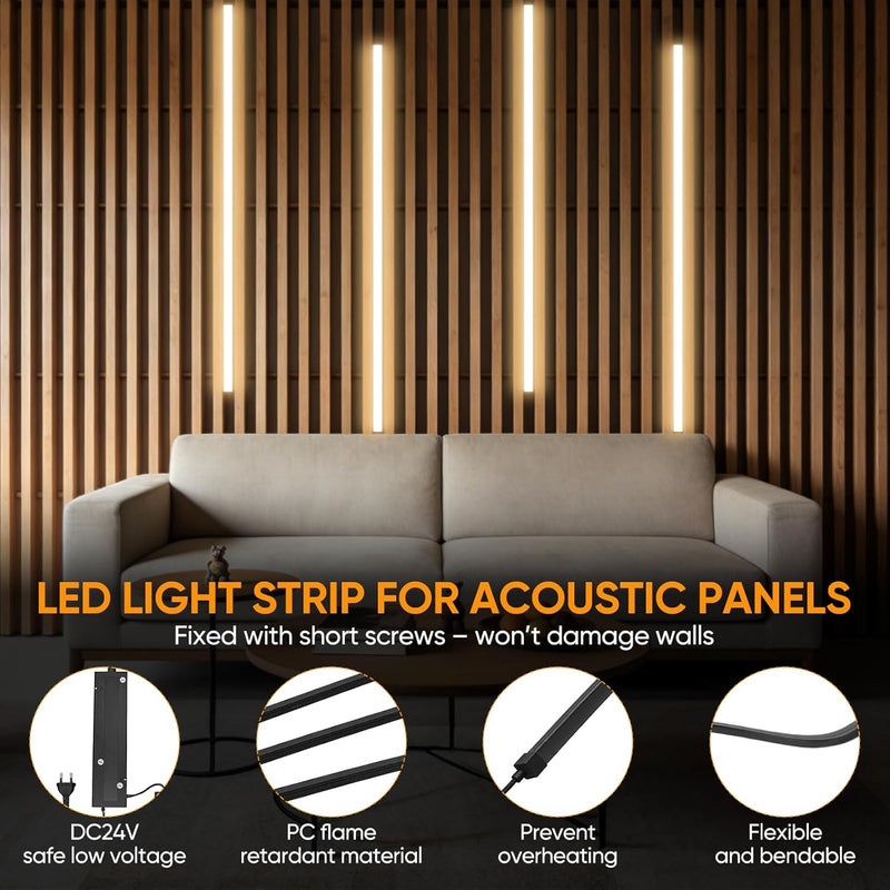 LED Strip Lights for Acoustic Wall Panels 6