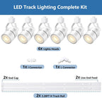 LED Track Lighting Heads Kit Dimmable Lights
