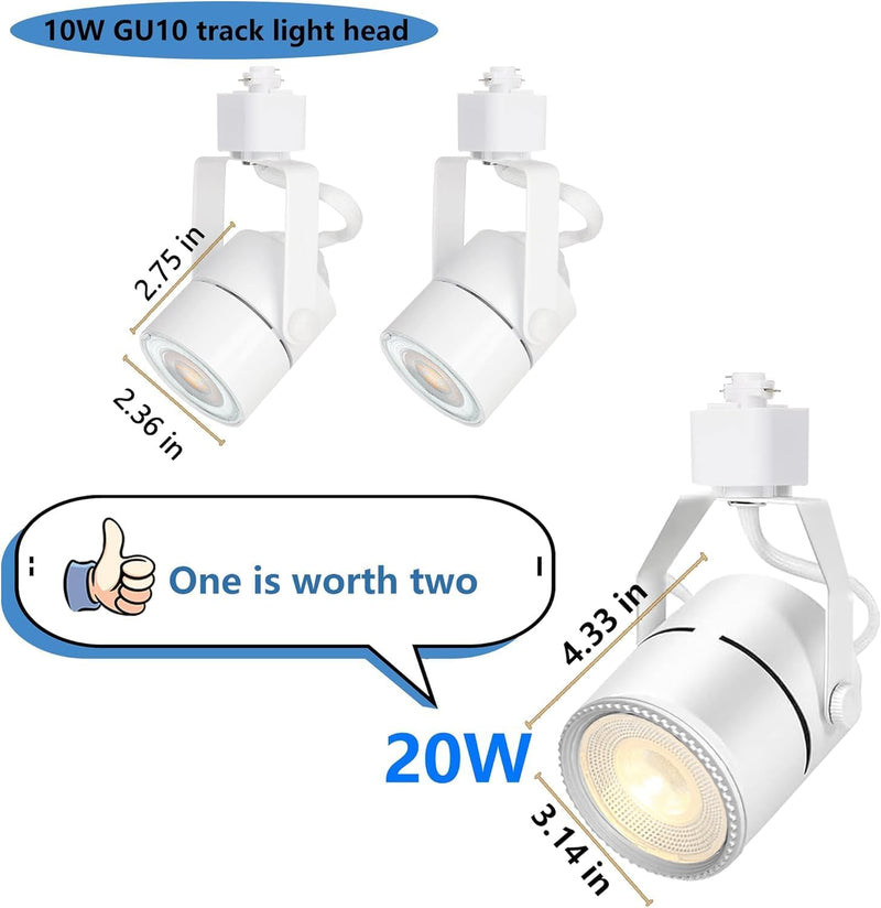 LED Track Lighting Heads Kit Dimmable Lights