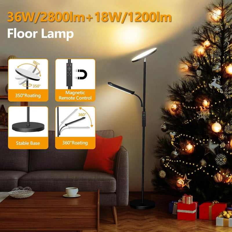 LED Uplighter Floor Lamp Living Room 42W 2700K-6500K