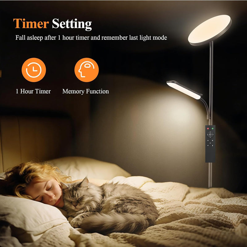 LED Uplighter Floor Lamp Living Room 42W 2700K-6500K