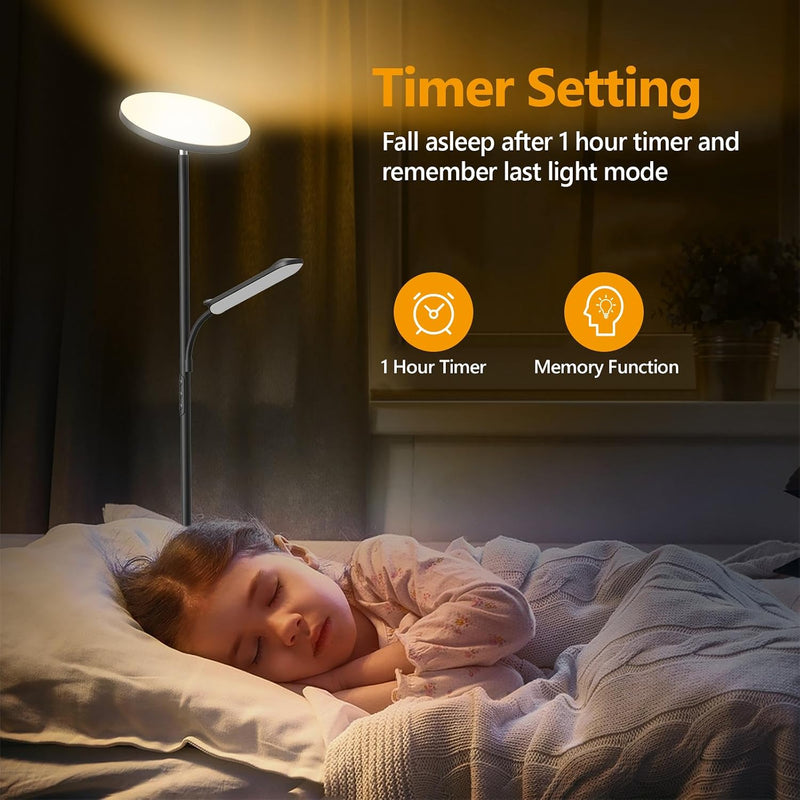 LED Uplighter Floor Lamp Living Room 42W 2700K-6500K