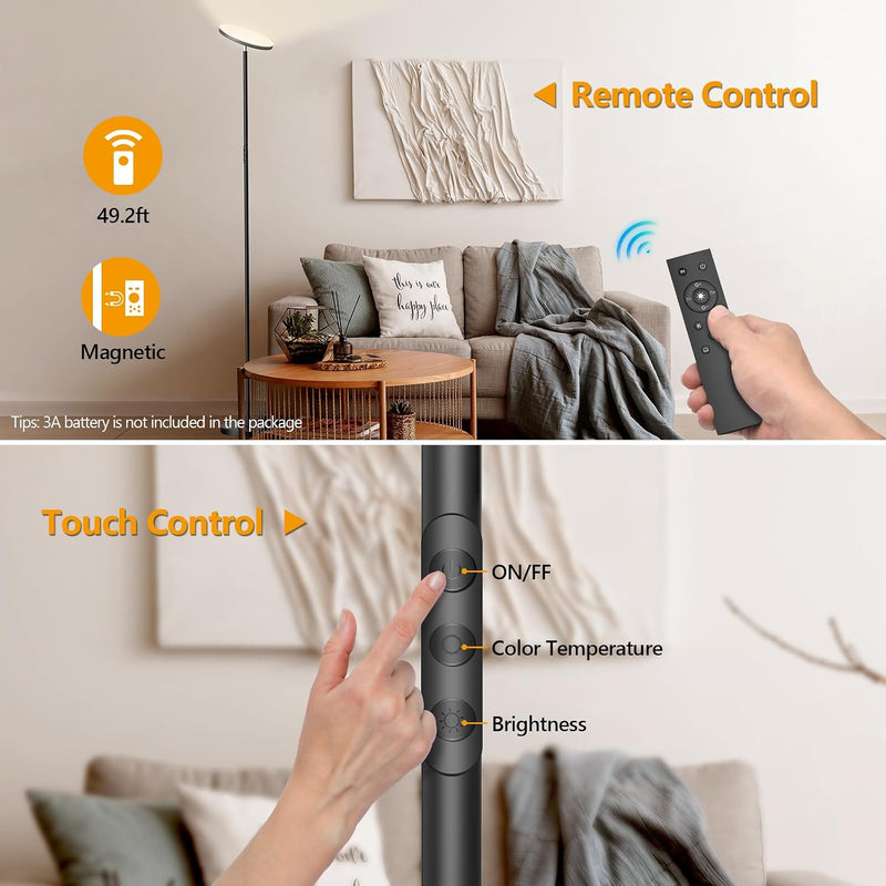 LED Uplighter Floor Lamp Living Room 42W 2700K-6500K