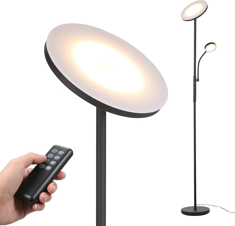 LED Uplighter Floor Lamps Dimmable Rotatable 2 Lights