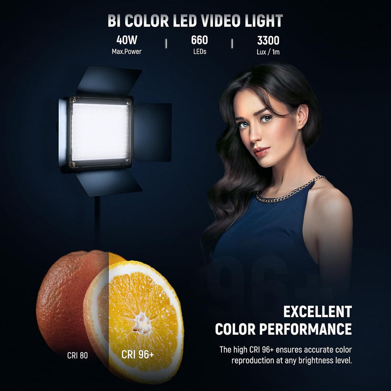 13" LED Video Light Panel Studio Lighting Kit
