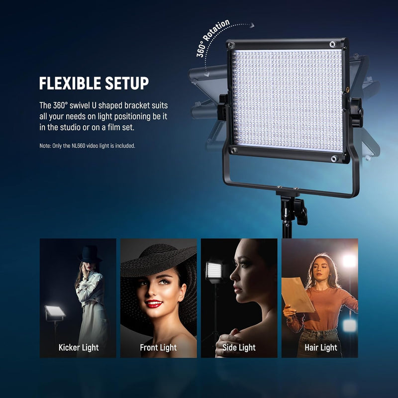 13" LED Video Light Panel Studio Lighting Kit