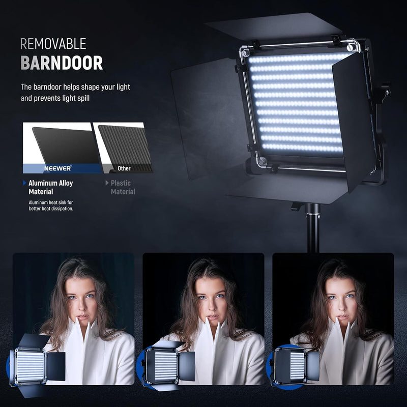 13" LED Video Light Panel Studio Lighting Kit