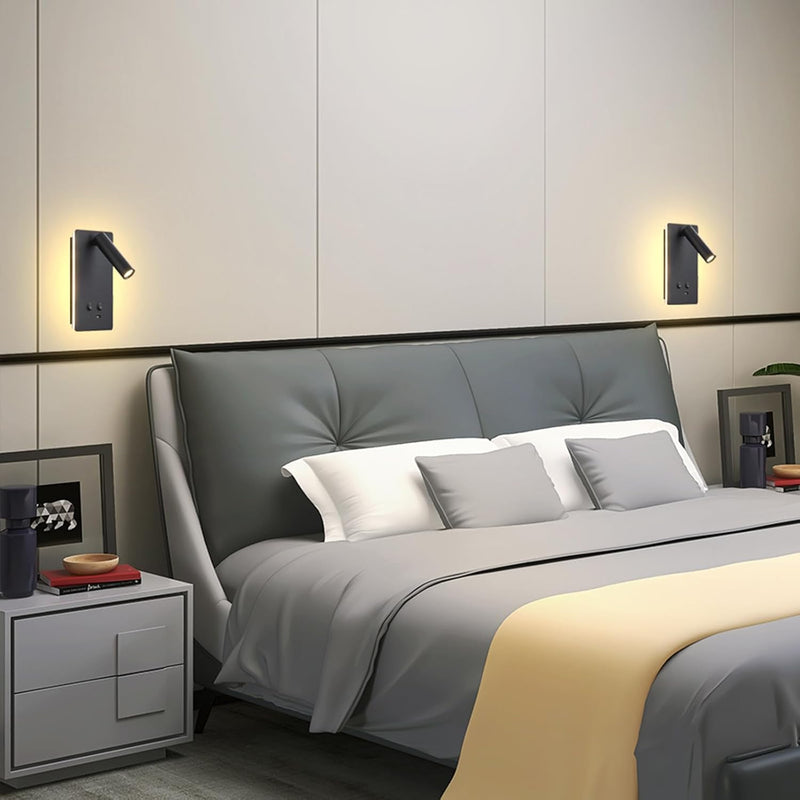 LED Wall Lamp Mounted Reading Lights Adjustable Headboard
