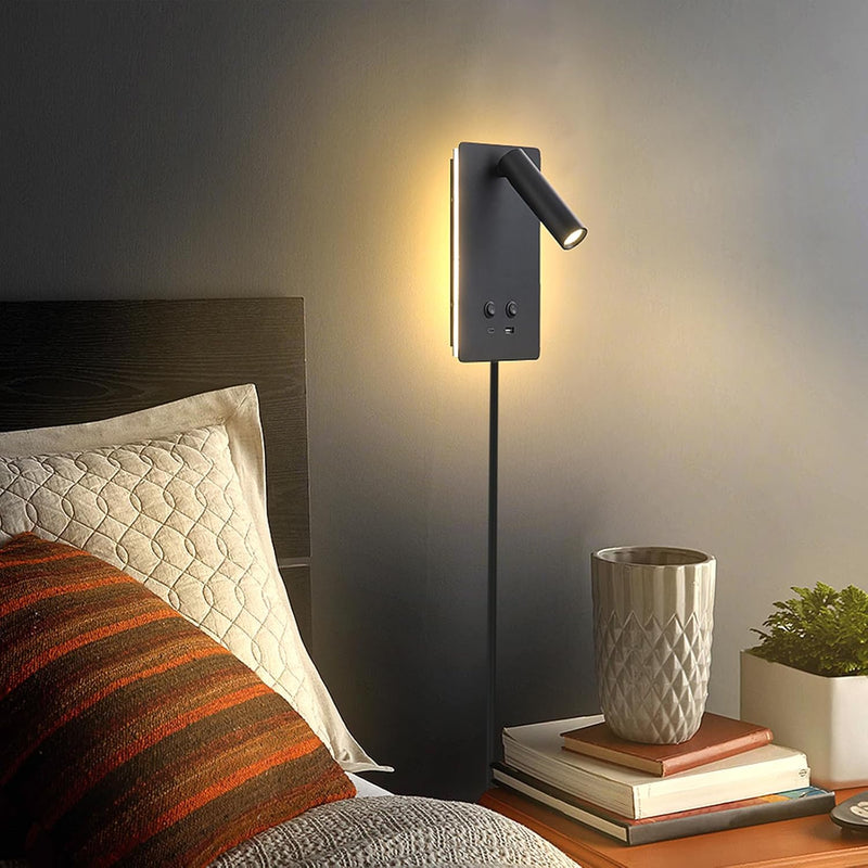 LED Wall Lamp Mounted Reading Lights Adjustable Headboard