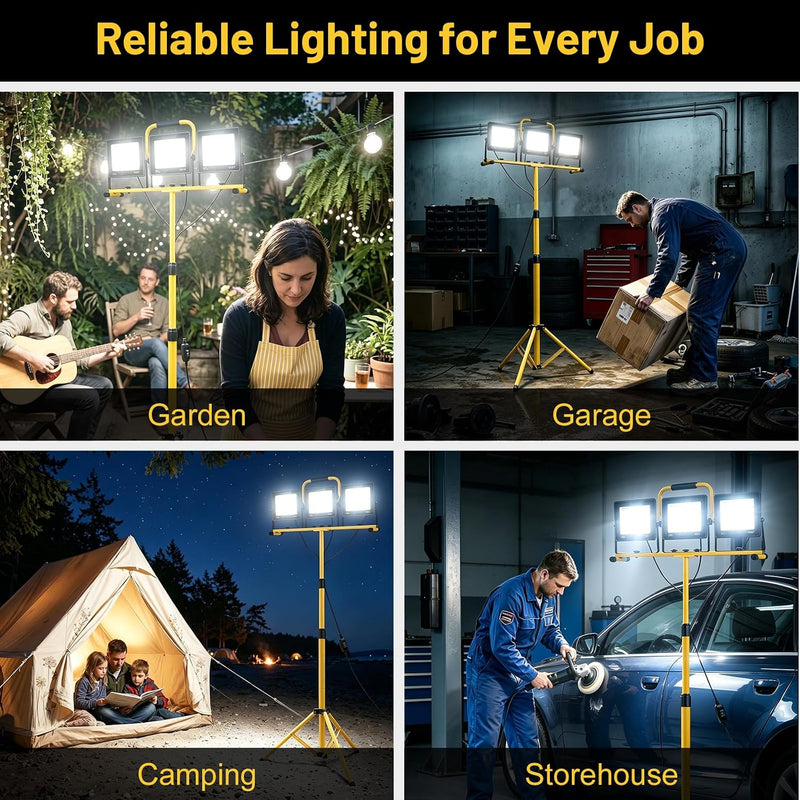 LED Work Light with Tripod 21000lm 3 Adjustable
