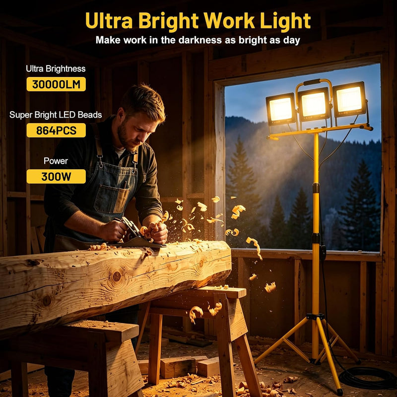 LED Work Light with Tripod 21000lm 3 Adjustable