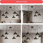 8 Head Spider Pendant Light with Adjustable 2m