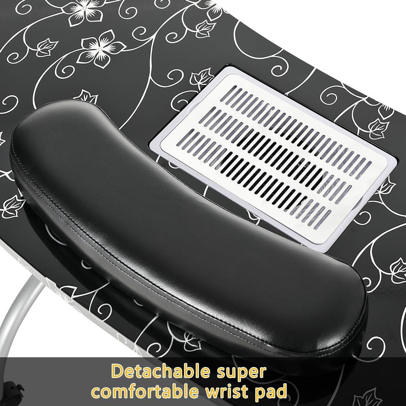 Folding Portable Vented Beauty Manicure Table Nail Desk