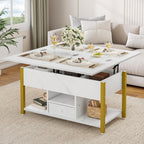 Lift Top Coffee Table with Drawers 4