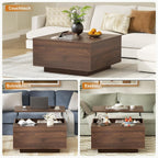 Lift Top Coffee Table with Hidden Storage 80
