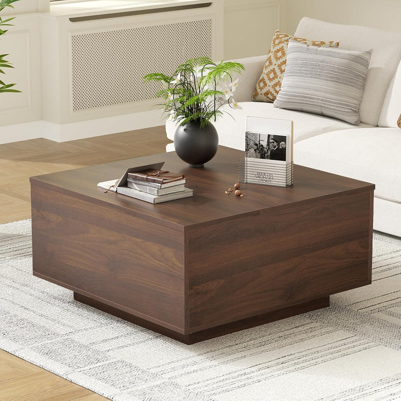 Lift Top Coffee Table with Hidden Storage 80