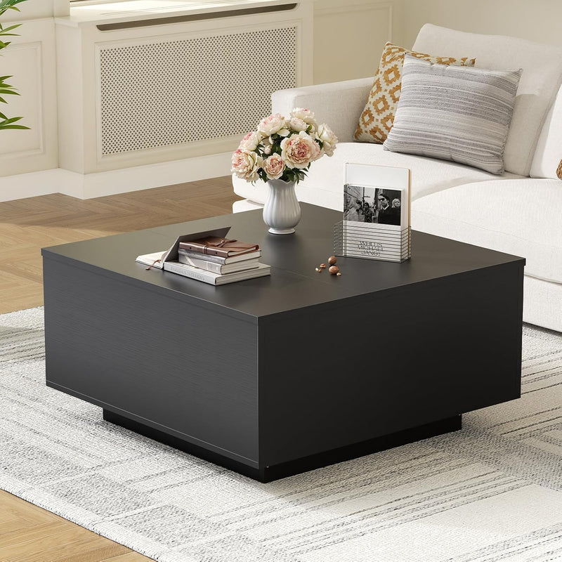 Lift Top Coffee Table with Hidden Storage 80
