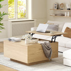 Natural Lift Top Coffee Table with Hidden Storage
