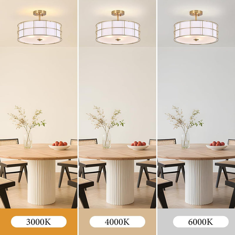 Ceiling Light 3-Light Semi Flush Mount Lights