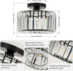 Light 3 Lights and Shade Crystal Fitting Semi