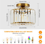 Light 3 Lights and Shade Crystal Fitting Semi