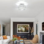 Light 3 Lights and Shade Crystal Fitting Semi