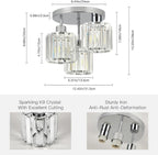 Light 3 Lights and Shade Crystal Fitting Semi