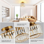 Light 3 Lights and Shade Crystal Fitting Semi