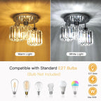 Light 3 Lights and Shade Crystal Fitting Semi