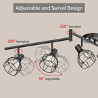 Light Fittings for Ceilings Adjustable Metal Wire Cage