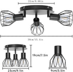 Light Fittings for Ceilings Adjustable Metal Wire Cage