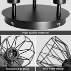Light Fittings for Ceilings Adjustable Metal Wire Cage