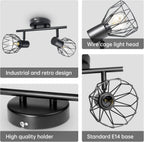 Light Fittings for Ceilings Adjustable Metal Wire Cage
